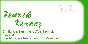 henrik kerecz business card